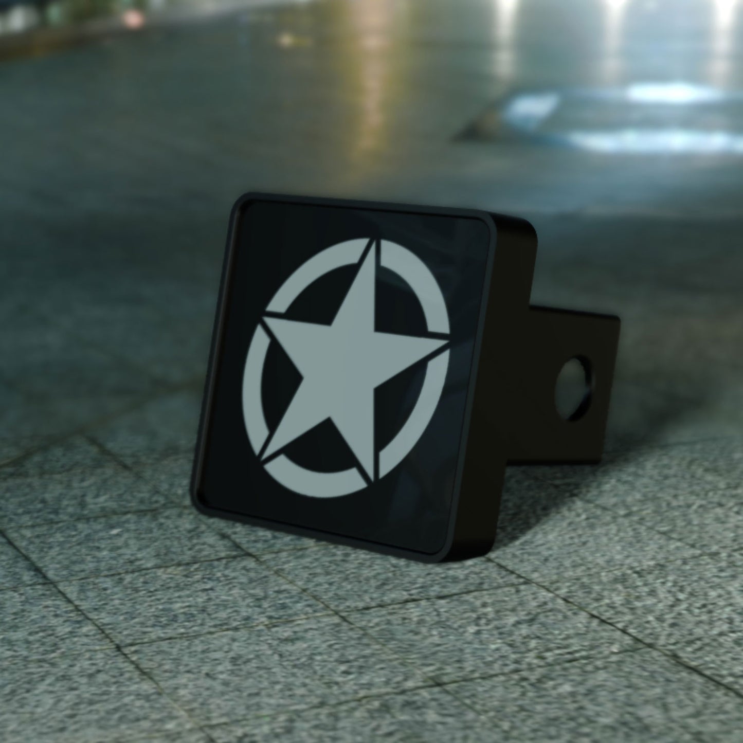 Military Star LED Hitch Cover - Brake Light
