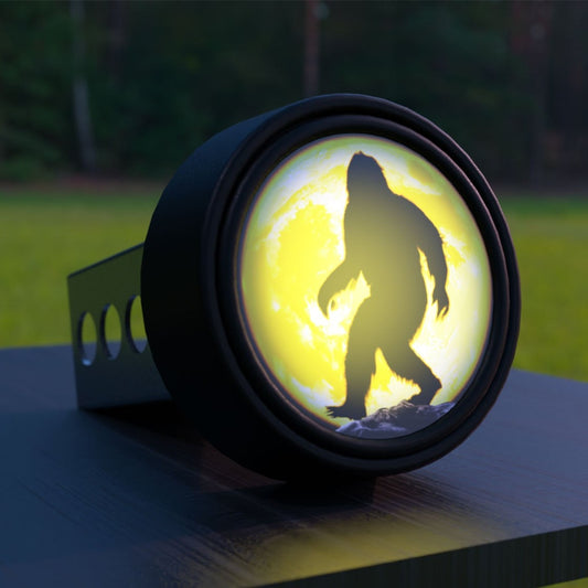 Bigfoot Under The Yellow Moon LED Lighted Hitch Cover Taillight