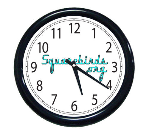 Squarebirds.Org Wall Clock
