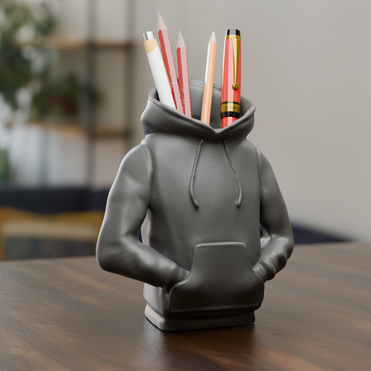 a small toy sitting on top of a wooden table