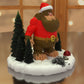 a figurine of a man with a beard and a beard wearing a santa