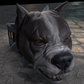 a dog's head is shown in a computer generated image