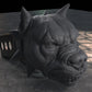 a 3d rendering of a rhinoceros head on a table
