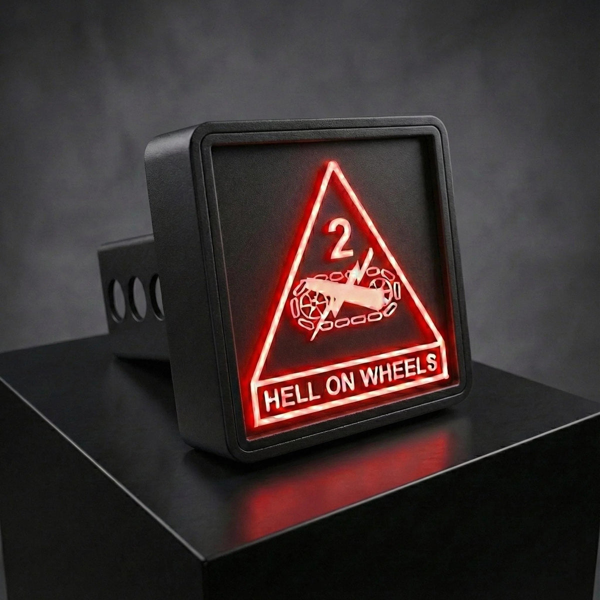 2nd Armored Division LED hitch cover