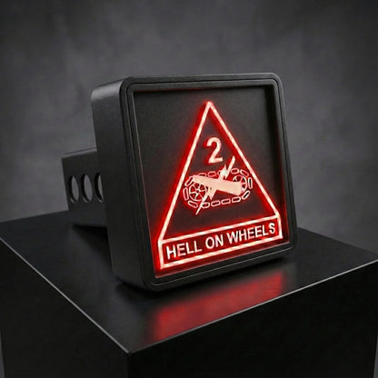 2nd Armored Division LED Hitch Cover - Hell on Wheels - Brake Light