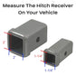 the measurements of the hitch receiver on your vehicle