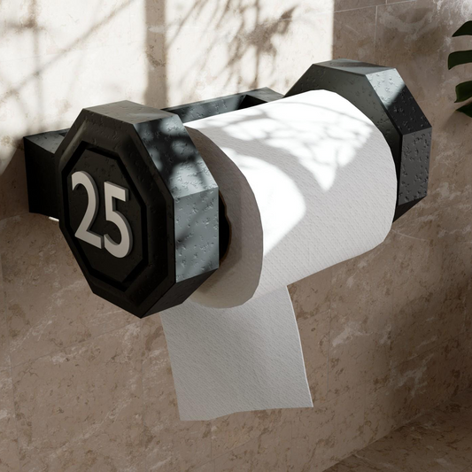 a roll of toilet paper sitting on top of a roll of toilet paper