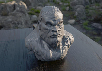 a close up of a statue of a man on a table