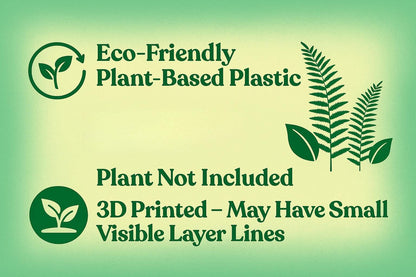 a picture of a plant with the words eco - friendly plant - based plastic drainage