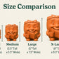 the size comparison of a little orange toy