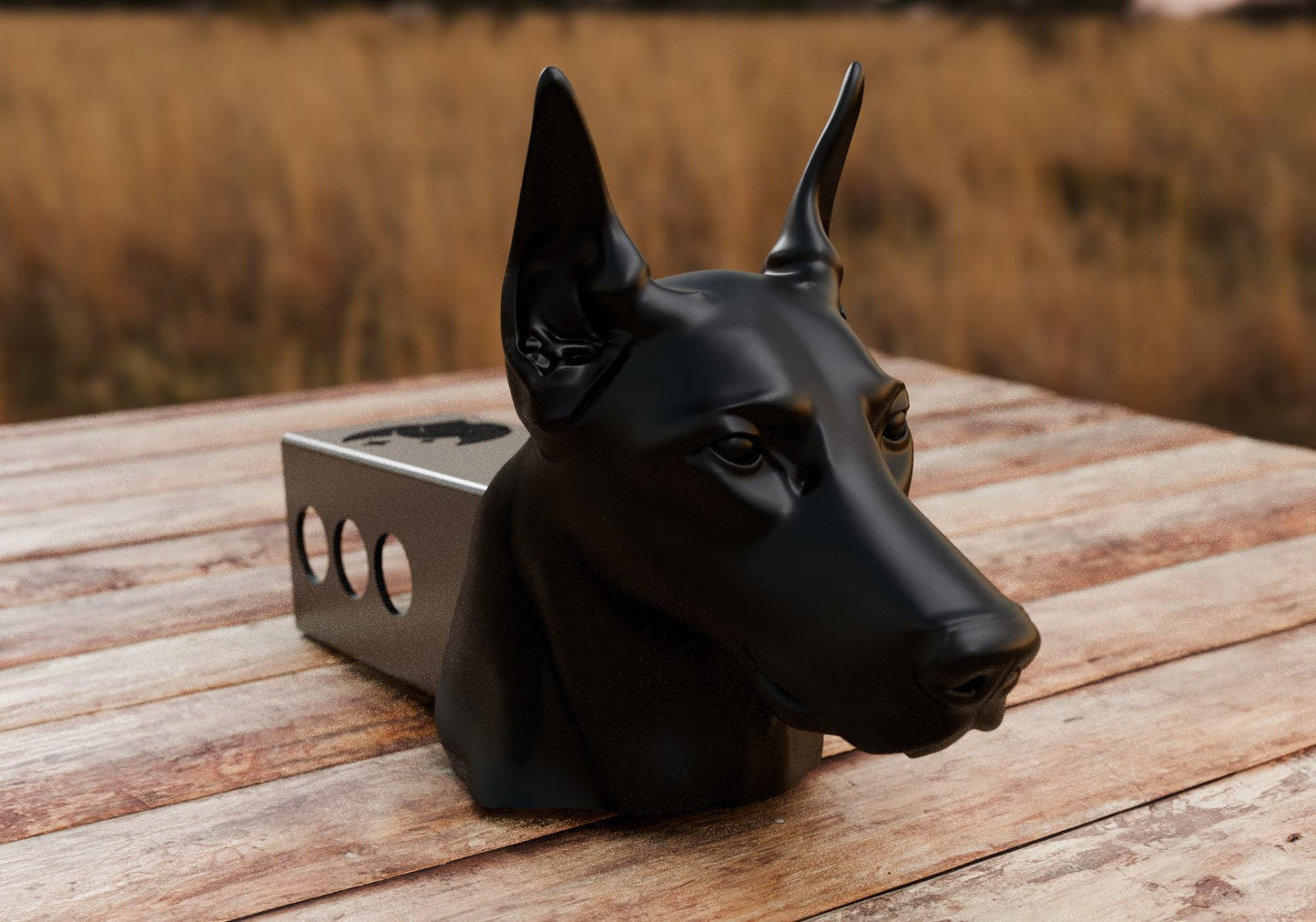 Doberman Hitch Cover for 2 Inch Receiver – Guard Dog Truck Accessory