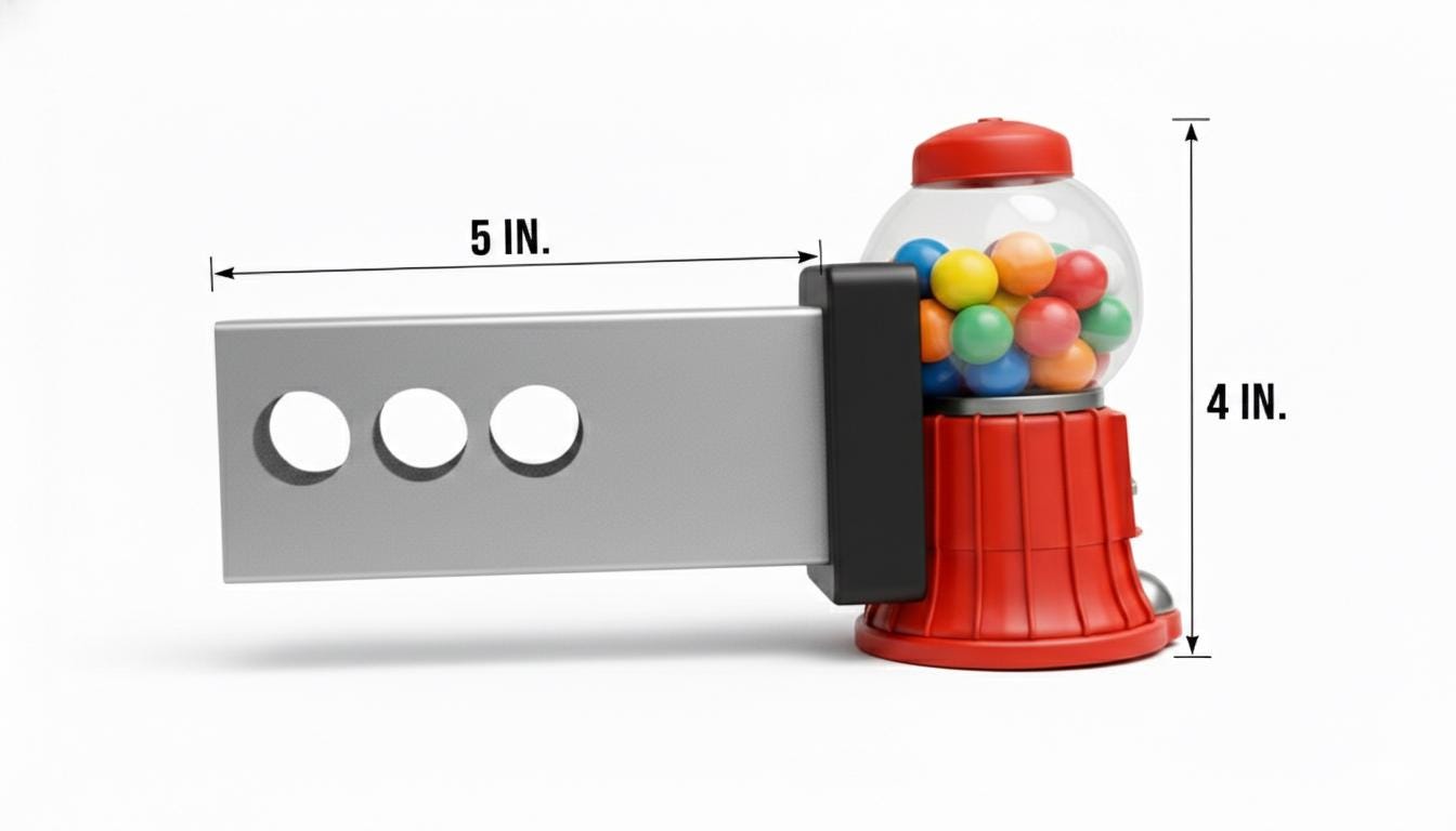 Retro Gumball Hitch Cover 2-Inch Receiver Truck Accessory