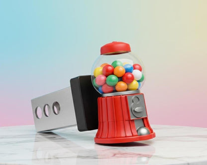 Retro Gumball Hitch Cover 2-Inch Receiver Truck Accessory