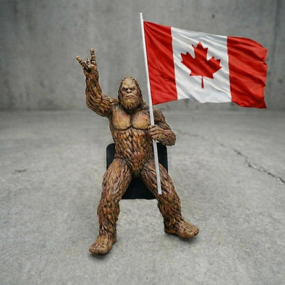 Bigfoot Rock On Hitch Cover with Waving Canadian Flag – Pride Truck Accessory