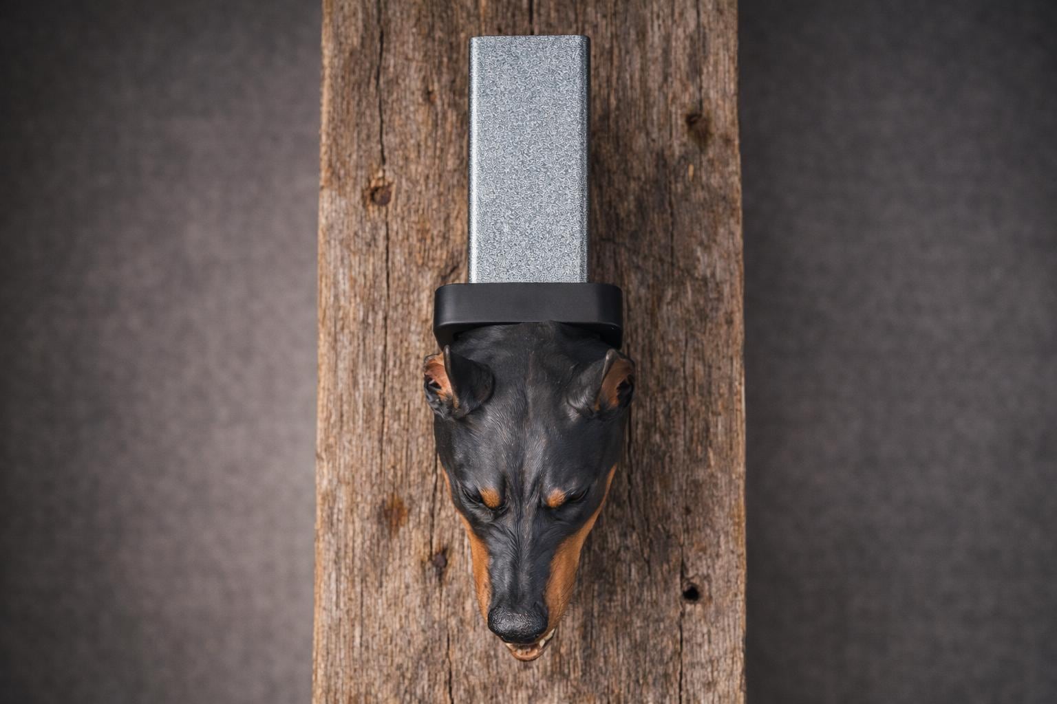 Vicious Doberman Hitch Cover - Guard Dog Truck Accessory
