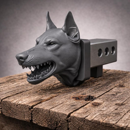 Vicious Doberman Hitch Cover - Guard Dog Truck Accessory