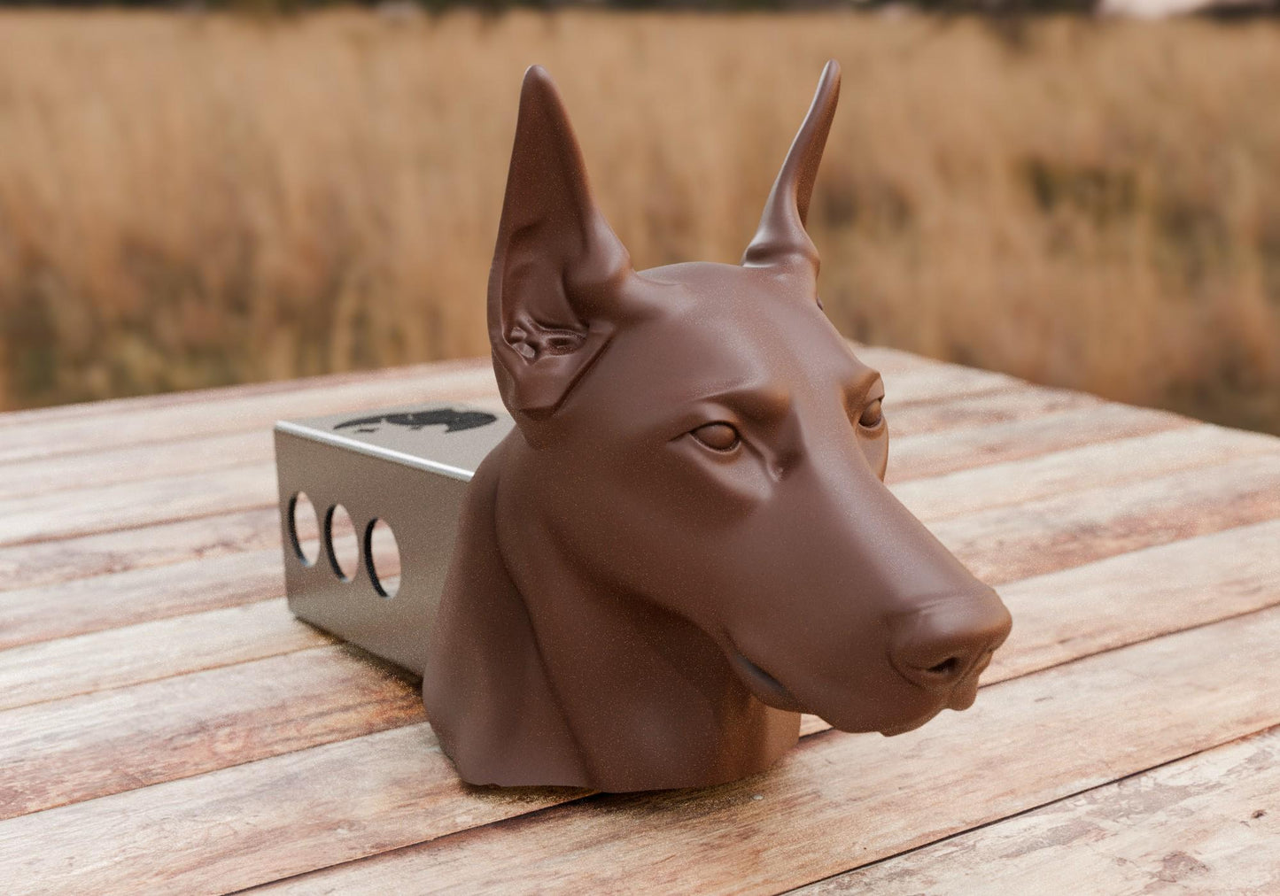 Doberman Hitch Cover for 2 Inch Receiver – Guard Dog Truck Accessory