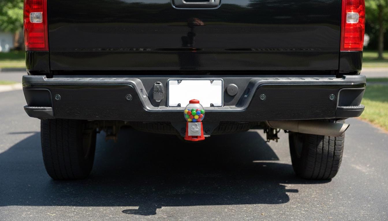 Retro Gumball Hitch Cover 2-Inch Receiver Truck Accessory