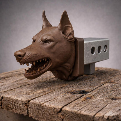 Vicious Doberman Hitch Cover - Guard Dog Truck Accessory