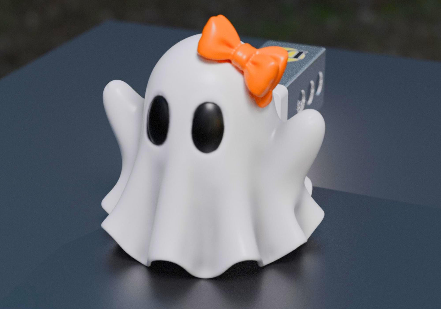 Boo With a Bow Halloween Ghost Hitch Cover