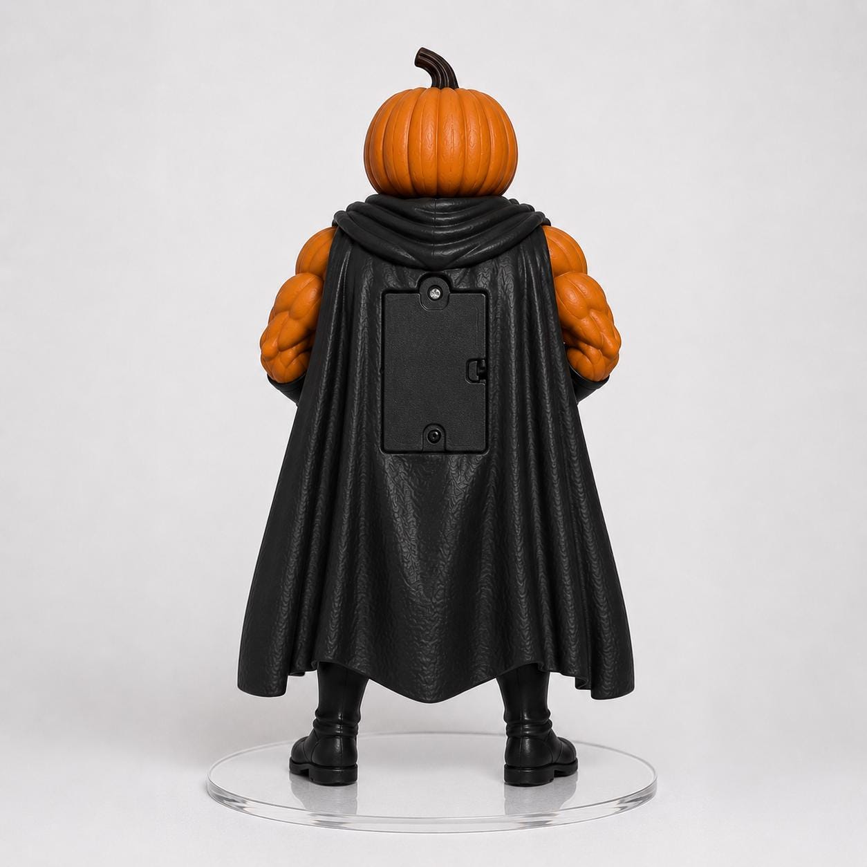 Jack-O'-Lantern 10-Inch Hand painted Figurine, 3D Printed Halloween Pumpkin Superhero with LED Option