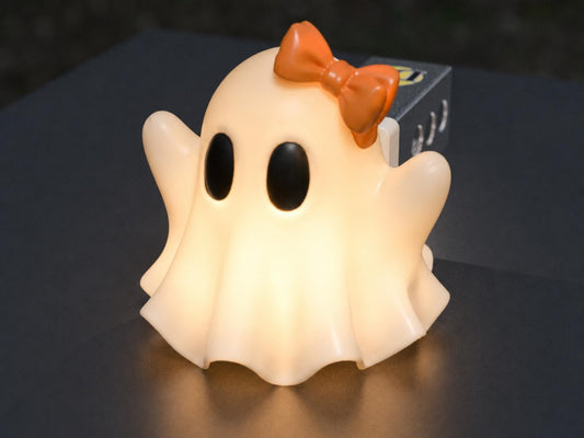 Boo With a Bow Halloween Ghost Hitch Cover with Optional LED Tail Light