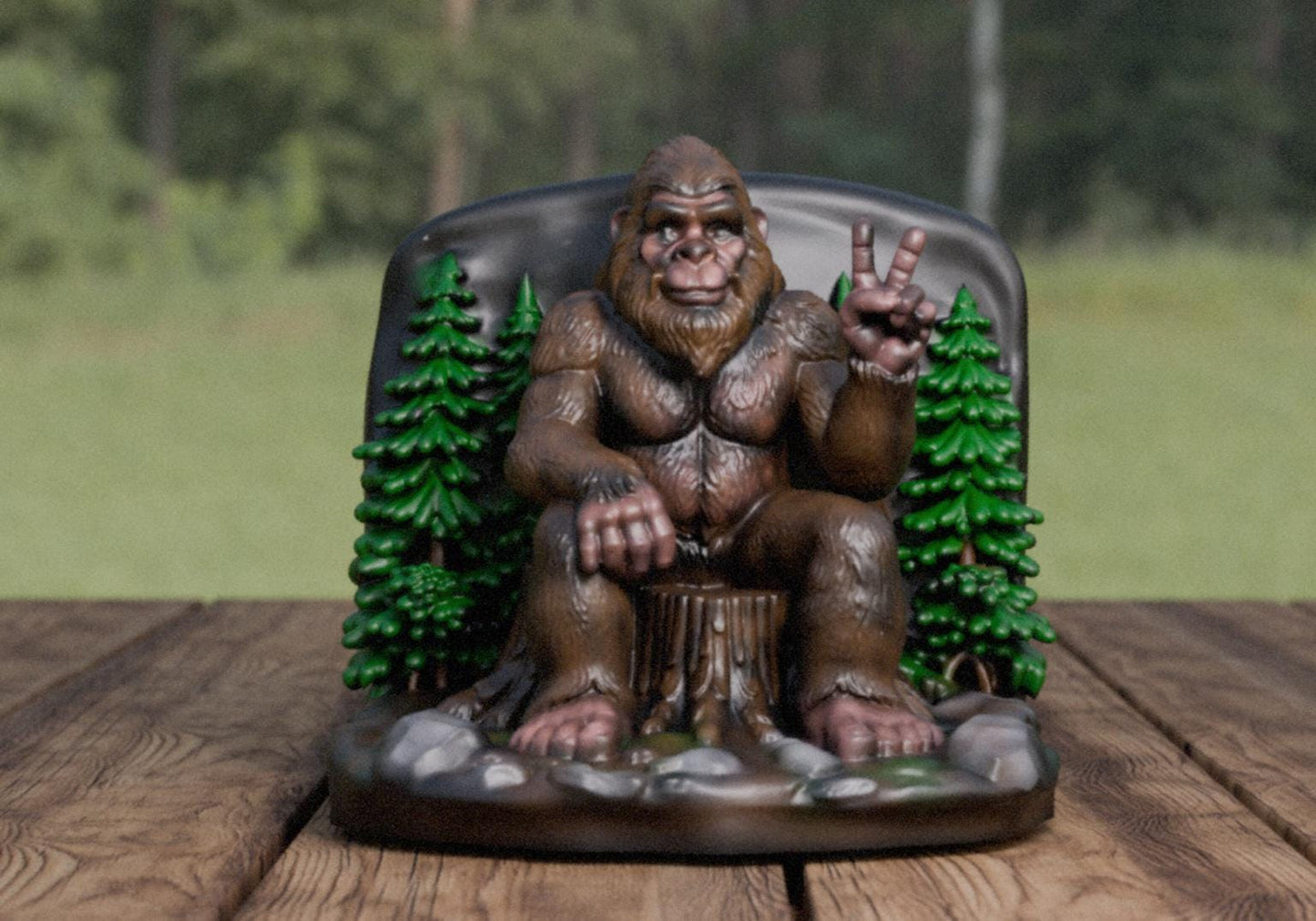 Bigfoot Mountain Adventure Hand Painted Hitch Cover
