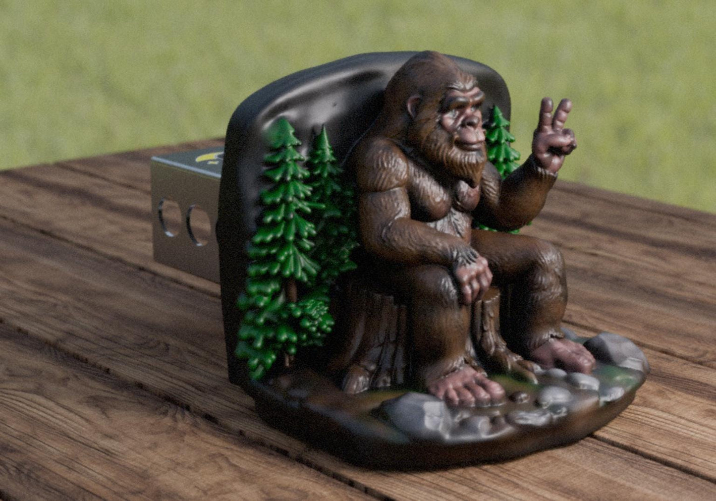 Bigfoot Mountain Adventure Hand Painted Hitch Cover