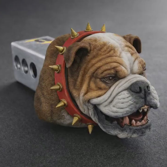 Bulldog Hitch Cover for 2 Inch Receiver, Dog Head Truck Accessory