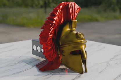 Roman Warrior Helmet Hitch Cover – Hand-Painted 3D Print for 2" Receiver | Truck & SUV Hitch Plug
