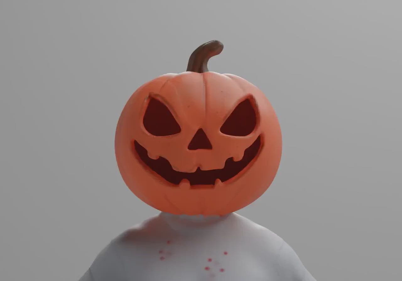 Pumpkin Punk Halloween Figurine – Limited Edition Hand-Painted Collectible