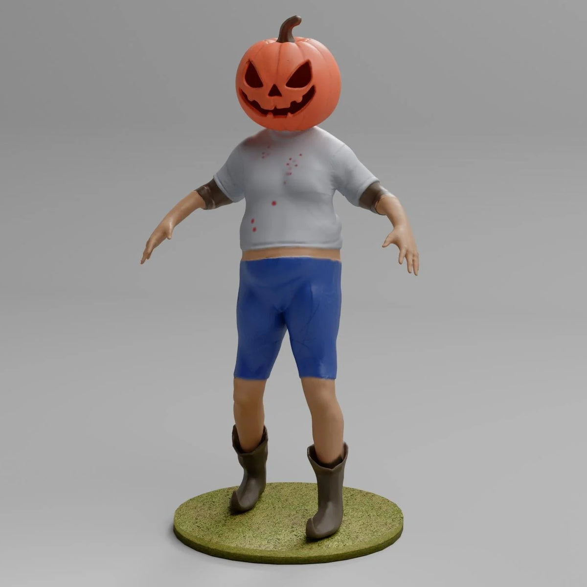 Pumpkin Punk Halloween Figurine – Limited Edition Hand-Painted Collectible