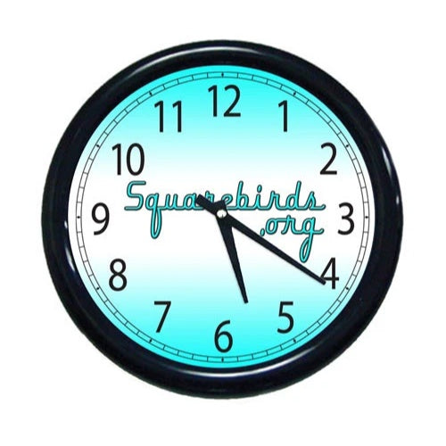 Squarebirds.Org Gradient Wall Clock