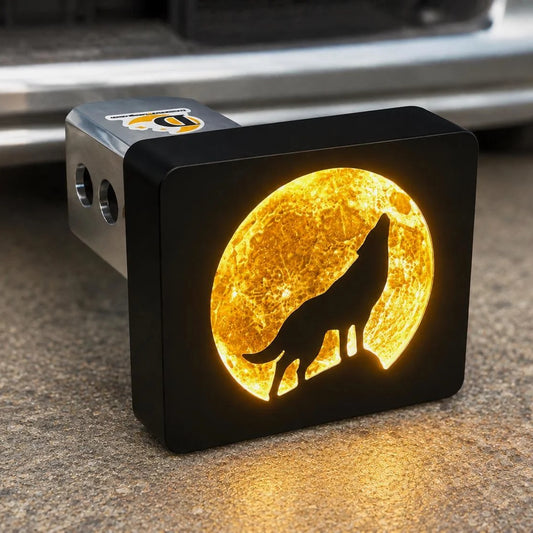 Wolf Moon Illuminated LED Hitch Cover Light