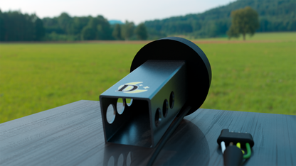 Bigfoot in the Woods Round LED Hitch Cover - Brake Light