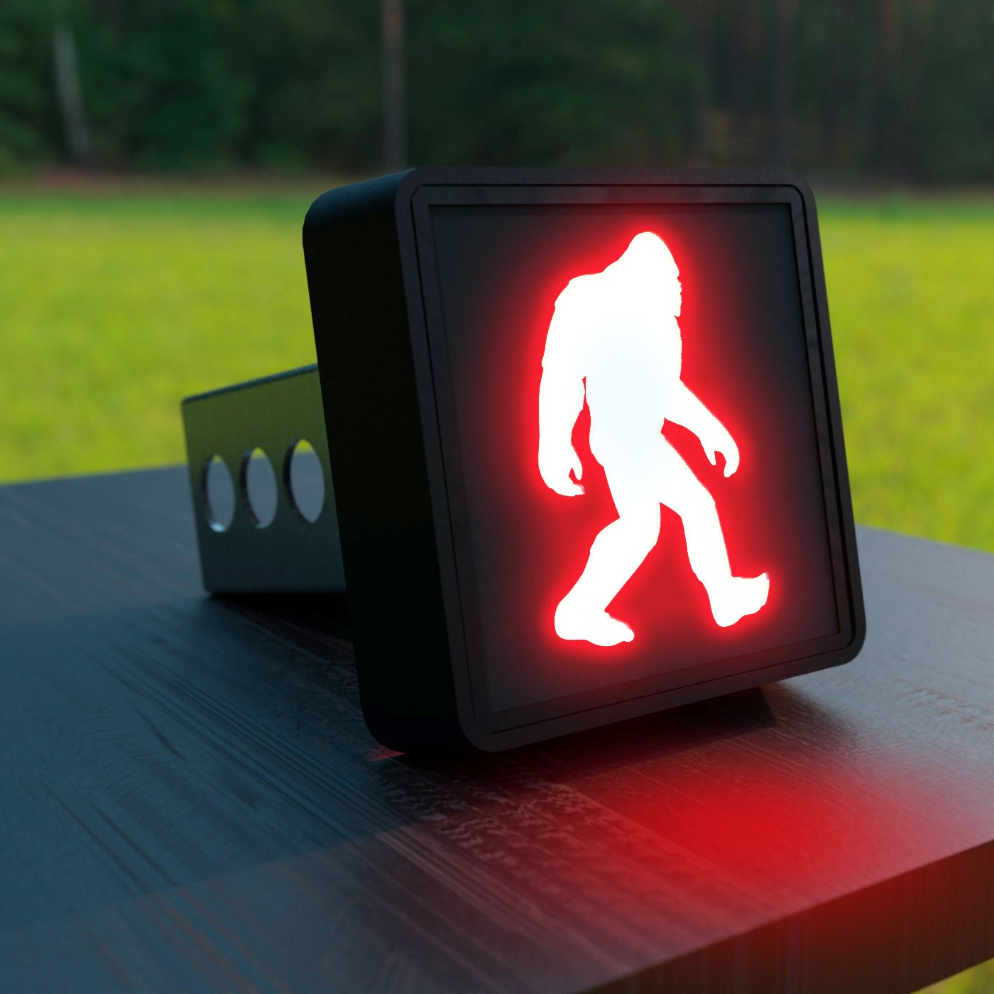 a red light displays a silhouette of a walking man