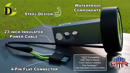 Bigfoot Under The Yellow Moon LED Lighted Hitch Cover Taillight