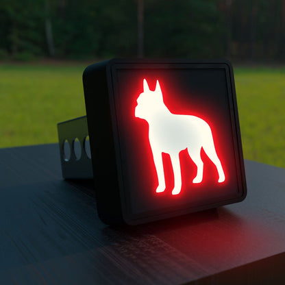 Boston Terrier LED Lighted Hitch Cover