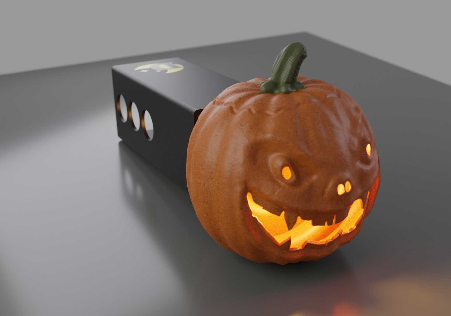 Jackie The Jack-O-Lantern Pumpkin Lighted Led Hitch Cover