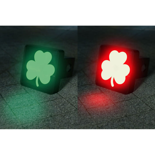 Dual Color Changing Clover Shamrock LED Hitch Cover - Third Brake Light