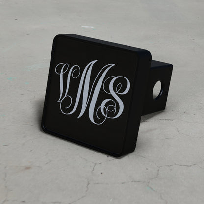 Custom Fancy Monogram LED Hitch Cover - Brake Light