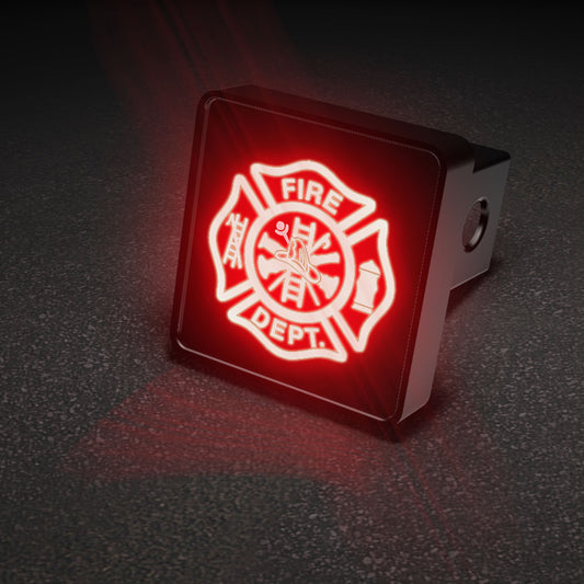 Firefighters Cross Emblem LED Hitch Cover - Brake Light