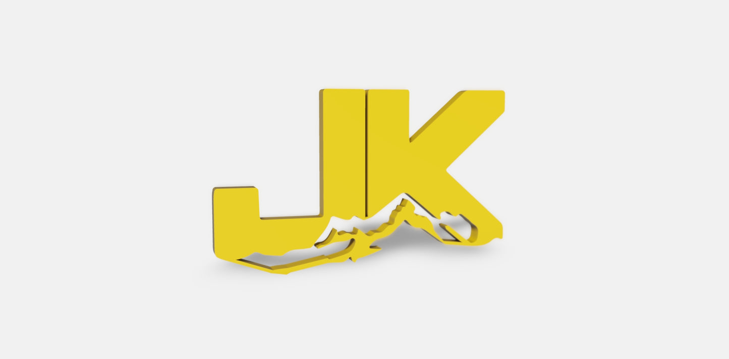 JK 3D Thermoplastic Emblem 5" in. x 3" in.