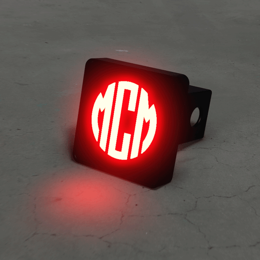 Custom Monogram LED Hitch Cover - Brake Light