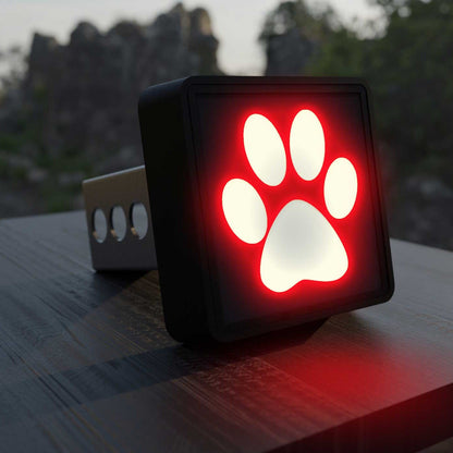 Paw Print LED Hitch Cover - Brake Light