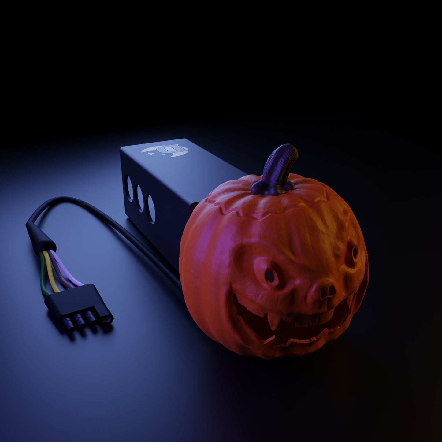 Jackie The Jack-O-Lantern Pumpkin Lighted Led Hitch Cover