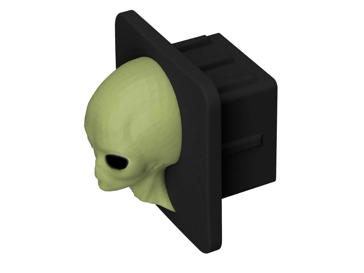 3D Alien UFO Rubber Tow Hitch Plug For 2 inch Receivers