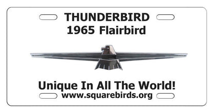 Squarebirds.Org Thunderbird License Plates 1955 - 2005